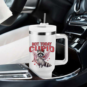 Funny Raccoon Cupid Anti Valentine Tumbler With Handle Not Today Cupid TS12 Print Your Wear