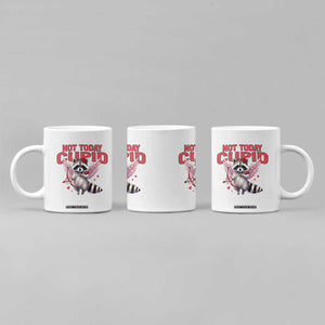 Funny Raccoon Cupid Anti Valentine Coffee Mug Not Today Cupid TS12 Print Your Wear