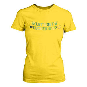 Lets Get Lucked Up T Shirt For Women St Patricks Day Drinking TS12 Daisy Print Your Wear