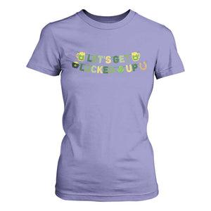 Lets Get Lucked Up T Shirt For Women St Patricks Day Drinking TS12 Violet Print Your Wear