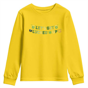 Lets Get Lucked Up Youth Sweatshirt St Patricks Day Drinking TS12 Daisy Print Your Wear