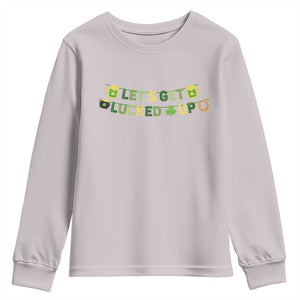 Lets Get Lucked Up Youth Sweatshirt St Patricks Day Drinking TS12 Ice Gray Print Your Wear