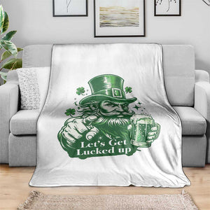 Lets Get Lucked Up Throw Blanket St Patricks Day Party Humor TS12 Print Your Wear