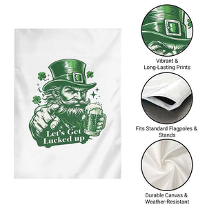 Lets Get Lucked Up Garden Flag St Patricks Day Party Humor TS12 Print Your Wear