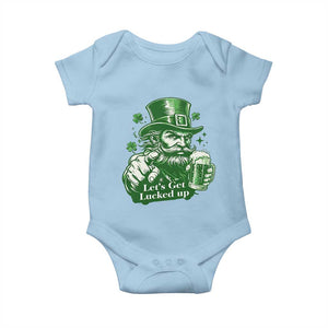 Lets Get Lucked Up Baby Onesie St Patricks Day Party Humor TS12 Light Blue Print Your Wear