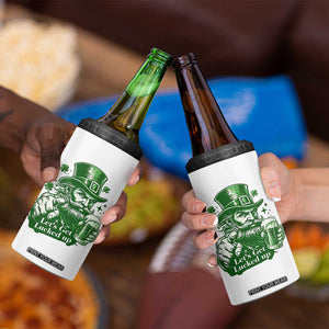 Lets Get Lucked Up 4 in 1 Can Cooler Tumbler St Patricks Day Party Humor TS12 Print Your Wear