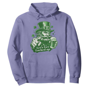 Lets Get Lucked Up Hoodie St Patricks Day Party Humor TS12 Violet Print Your Wear