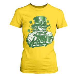 Lets Get Lucked Up T Shirt For Women St Patricks Day Party Humor TS12 Daisy Print Your Wear