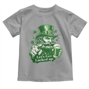 Lets Get Lucked Up Toddler T Shirt St Patricks Day Party Humor TS12 Sport Gray Print Your Wear