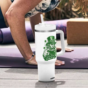 Lets Get Lucked Up Tumbler With Handle St Patricks Day Party Humor TS12 Print Your Wear