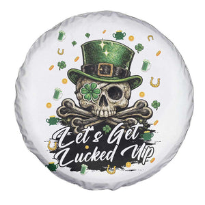 Lets Get Lucked Up Spare Tire Cover Lucky Skeleton St Patricks Day TS12 Print Your Wear