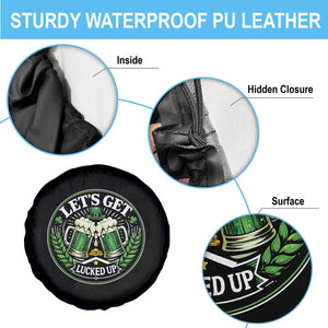 Lets Get Lucked Up Spare Tire Cover Funny Saint Patricks Day Lucky Drinking TS12 Print Your Wear