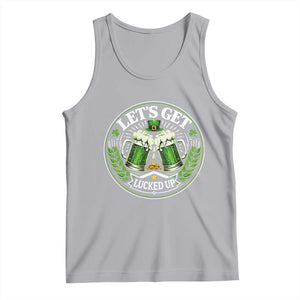 Lets Get Lucked Up Tank Top Funny Saint Patricks Day Lucky Drinking TS12 Athletic Heather Print Your Wear