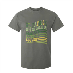 Lets Get Lucked Up T Shirt For Kid Funny St Patricks Day TS12 Military Green Print Your Wear