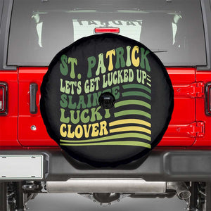Lets Get Lucked Up Spare Tire Cover Funny St Patricks Day TS12 Black Print Your Wear