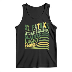 Lets Get Lucked Up Tank Top Funny St Patricks Day TS12 Black Print Your Wear