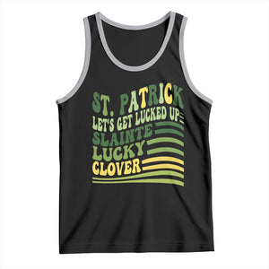 Lets Get Lucked Up Tank Top Funny St Patricks Day TS12 Black Athletic Heather Print Your Wear