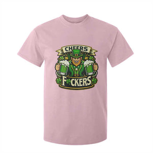 Cheers Fckers T Shirt For Kid Funny Leprechaun St Patricks Day Party TS12 Light Pink Print Your Wear