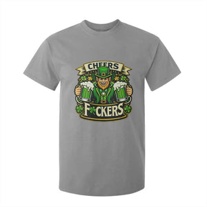 Cheers Fckers T Shirt For Kid Funny Leprechaun St Patricks Day Party TS12 Sport Gray Print Your Wear