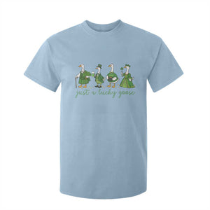 Just A Lucky Goose T Shirt For Kid Funny St Patricks Day Irish Gift TS12 Light Blue Print Your Wear