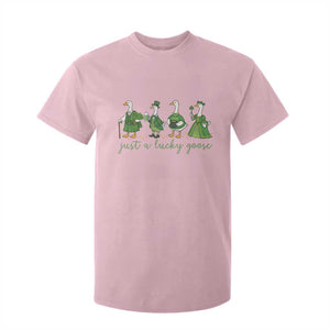Just A Lucky Goose T Shirt For Kid Funny St Patricks Day Irish Gift TS12 Light Pink Print Your Wear