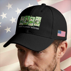 Just A Lucky Goose Baseball Cap Funny Irish Crew St Patricks Day TS12 Print Your Wear