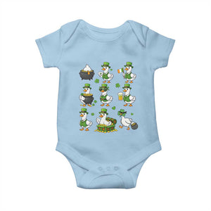 St Patricks Day Goose Crew Irish Celebration Baby Onesie TS12 Light Blue Print Your Wear