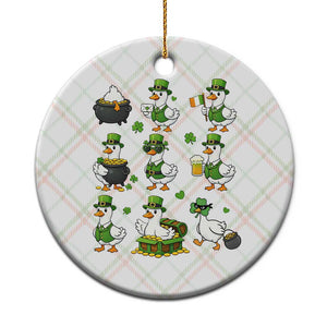 St Patricks Day Goose Crew Irish Celebration Ceramic Ornament TS12 1pc Christmas Plaid Print Your Wear
