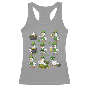 St Patricks Day Goose Crew Irish Celebration Racerback Tank Top TS12 Sport Gray Print Your Wear