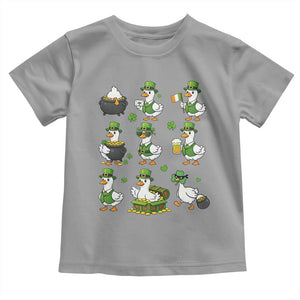 St Patricks Day Goose Crew Irish Celebration Toddler T Shirt TS12 Sport Gray Print Your Wear