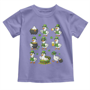 St Patricks Day Goose Crew Irish Celebration Toddler T Shirt TS12 Violet Print Your Wear