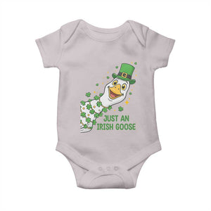 Just An Irish Goose Baby Onesie Funny St Patricks Day TS12 Ice Gray Print Your Wear