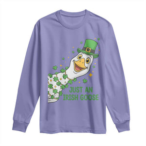 Just An Irish Goose Long Sleeve Shirt Funny St Patricks Day TS12 Violet Print Your Wear