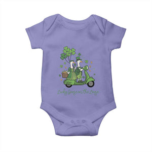 Lucky Goose On The Loose Baby Onesie St Patricks Day Irish Pride TS12 Violet Print Your Wear