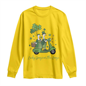 Lucky Goose On The Loose Long Sleeve Shirt St Patricks Day Irish Pride TS12 Daisy Print Your Wear