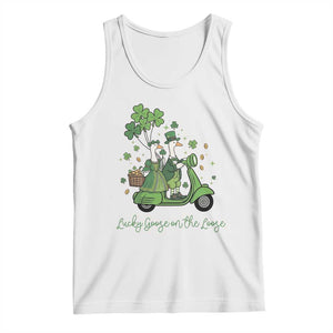 Lucky Goose On The Loose Tank Top St Patricks Day Irish Pride TS12 White Print Your Wear