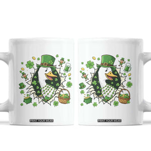 Funny Silly Irish Goose Coffee Mug St Patricks Day Celebration TS12 White Print Your Wear