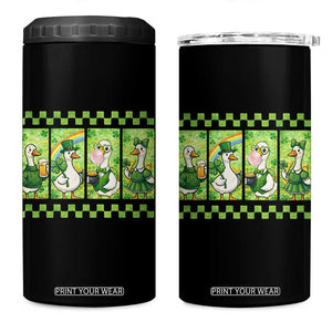 Funny Silly Irish Goose 4 in 1 Can Cooler Tumbler St Patricks Day Goose Lover Gift TS12 One Size: 16 oz Black Print Your Wear