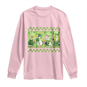 Funny Silly Irish Goose Long Sleeve Shirt St Patricks Day Goose Lover Gift TS12 Light Pink Print Your Wear