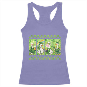 Funny Silly Irish Goose Racerback Tank Top St Patricks Day Goose Lover Gift TS12 Violet Print Your Wear