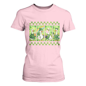 Funny Silly Irish Goose T Shirt For Women St Patricks Day Goose Lover Gift TS12 Light Pink Print Your Wear
