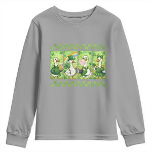 Funny Silly Irish Goose Youth Sweatshirt St Patricks Day Goose Lover Gift TS12 Sport Gray Print Your Wear
