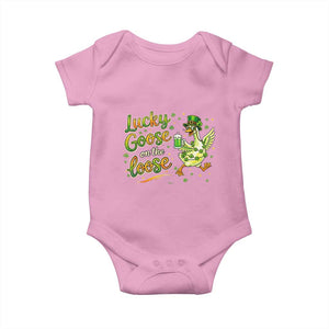 Retro Clover Duck Baby Onesie Lucky Goose On The Loose TS12 Light Pink Print Your Wear