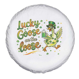 Retro Clover Duck Spare Tire Cover Lucky Goose On The Loose TS12 Print Your Wear