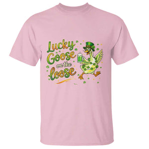Retro Clover Duck T Shirt Lucky Goose On The Loose TS12 Light Pink Print Your Wear