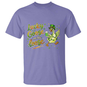 Retro Clover Duck T Shirt Lucky Goose On The Loose TS12 Violet Print Your Wear