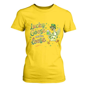 Retro Clover Duck T Shirt For Women Lucky Goose On The Loose TS12 Daisy Print Your Wear