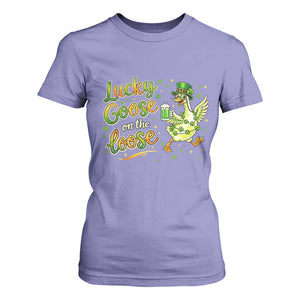 Retro Clover Duck T Shirt For Women Lucky Goose On The Loose TS12 Violet Print Your Wear