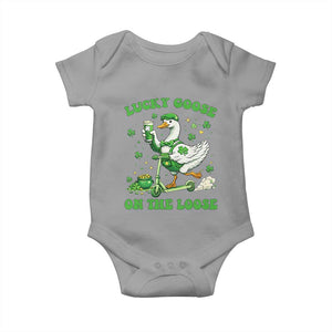 Funny Irish Goose Lover Baby Onesie Lucky Goose On The Loose TS12 Sport Gray Print Your Wear