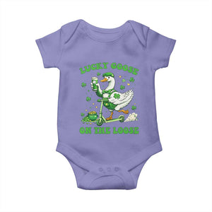 Funny Irish Goose Lover Baby Onesie Lucky Goose On The Loose TS12 Violet Print Your Wear